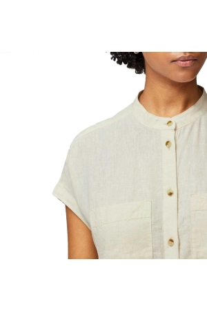 Fjällräven Övik Hemp Shirt Short Sleeve Women's Chalk White 14600160-113 shirts en tops online bestellen bij Kathmandu Outdoor & Travel