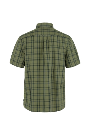 Fjällräven Övik Lite Shirt Short Sleeve Green-Dark Navy 87038-620-555 shirts en tops online bestellen bij Kathmandu Outdoor & Travel