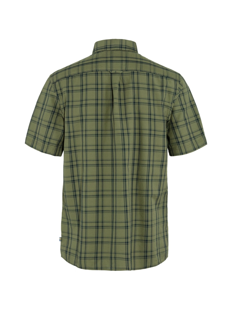 Fjällräven Övik Lite Shirt Short Sleeve Green-Dark Navy 87038-620-555 shirts en tops online bestellen bij Kathmandu Outdoor & Travel