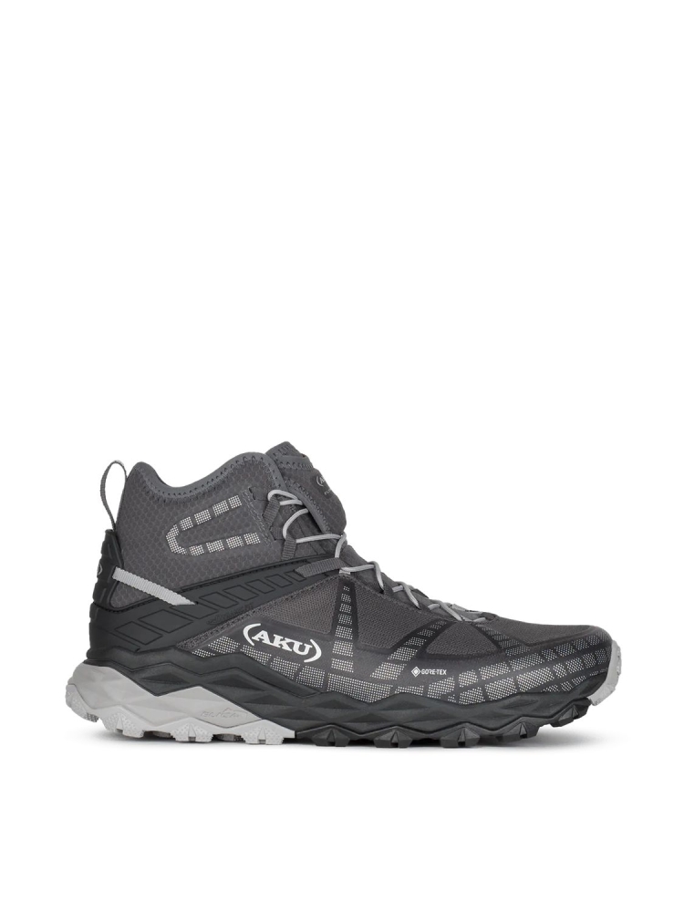 AKU Flyrock Mid GTX Black/Silver 695-632 wandelschoenen heren online bestellen bij Kathmandu Outdoor & Travel