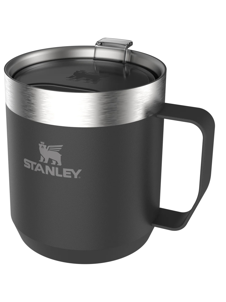 Stanley The Stay-Hot Camp Mug 0,35L Matte Black Pebble  10-09366-006 drinkflessen en thermosflessen online bestellen bij Kathmandu Outdoor & Travel