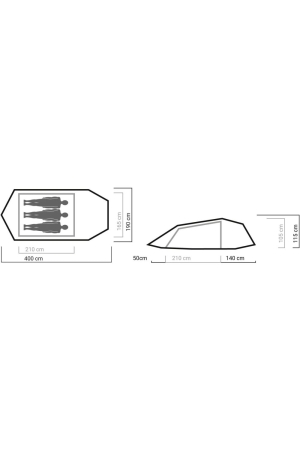 Helsport Adventure  Lofoten SL 3 Tent Stone Grey /Sunset Yellow 50015-23 tenten online bestellen bij Kathmandu Outdoor & Travel