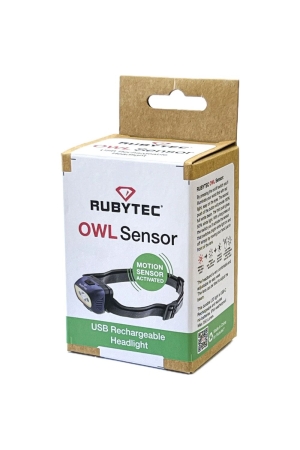 Rubytec Owl Sensor USB rechargeable Headlight Red RU43320 verlichting online bestellen bij Kathmandu Outdoor & Travel