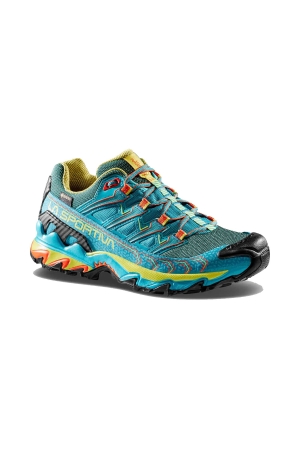 La Sportiva Ultra Raptor II Woman Gtx  Lagoon/Green Banana 46S638728 wandelschoenen dames online bestellen bij Kathmandu Outdoor & Travel