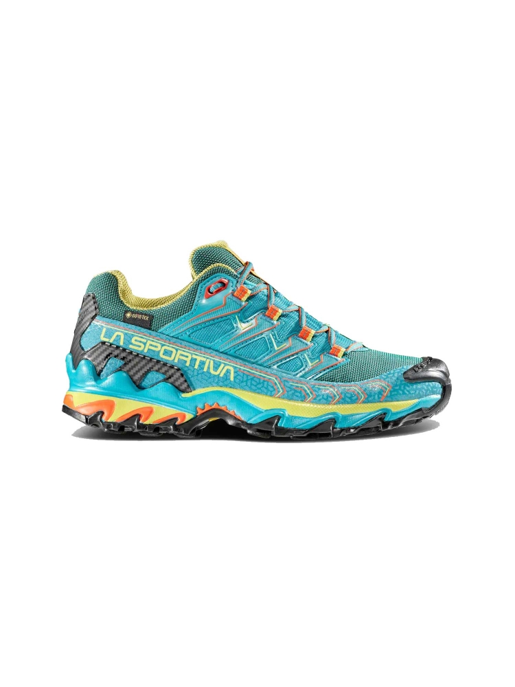 La Sportiva Ultra Raptor II Woman Gtx  Lagoon/Green Banana 46S638728 wandelschoenen dames online bestellen bij Kathmandu Outdoor & Travel