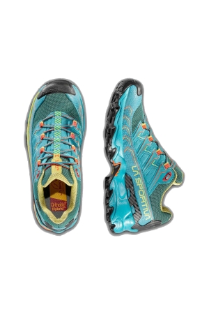 La Sportiva Ultra Raptor II Woman Gtx  Lagoon/Green Banana 46S638728 wandelschoenen dames online bestellen bij Kathmandu Outdoor & Travel