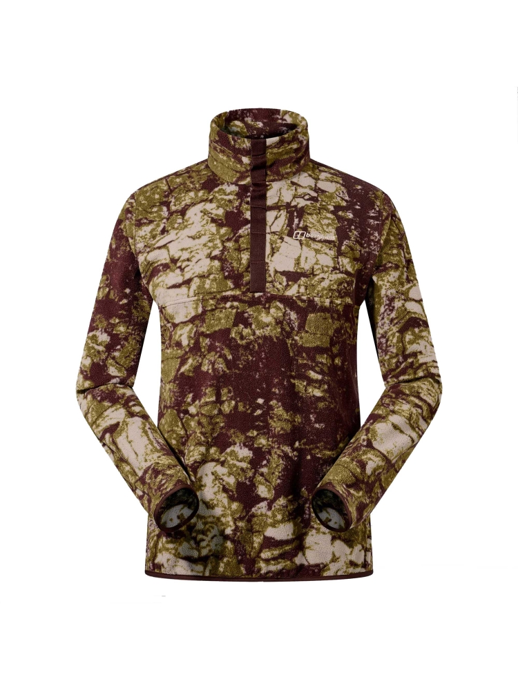 Berghaus Felltop Snap Pullover SIMONSIDE RK PRNTTAUPE/CEDBRN 4-A001884-KZ9 fleeces en truien online bestellen bij Kathmandu Outdoor & Travel