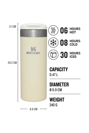 Stanley The AeroLight Transit Mug 0,47L Cream Metallic  10-10787-178 drinkflessen en thermosflessen online bestellen bij Kathmandu Outdoor & Travel