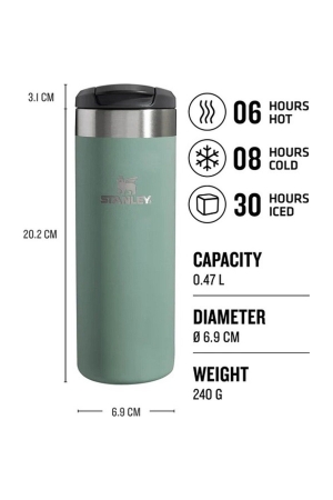 Stanley The AeroLight Transit Mug 0,47L Shale Metallic  10-10787-179 drinkflessen en thermosflessen online bestellen bij Kathmandu Outdoor & Travel