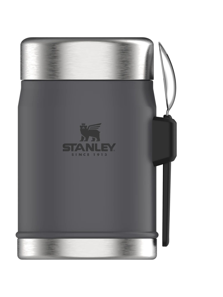 Stanley The Legendary Food Jar + Spork 0,4L  Charcoal 10-09382-082 drinkflessen en thermosflessen online bestellen bij Kathmandu Outdoor & Travel