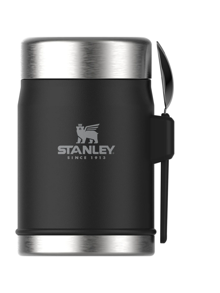 Stanley The Legendary Food Jar + Spork 0,4L  Matte Black Pebble  10-09382-005 drinkflessen en thermosflessen online bestellen bij Kathmandu Outdoor & Travel