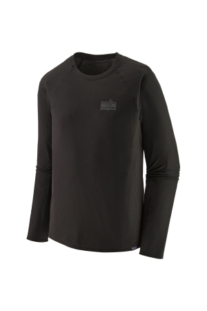 Patagonia  Long Sleeve Cap Cool Trail Graphic Shirt Strata Stencil: Black 