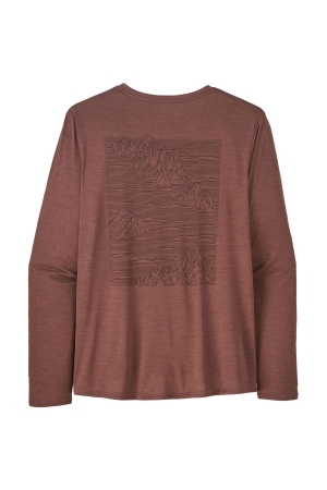 Patagonia Long Sleeve Cap Cool Daily Graphic Shirt Strataspire: Dulse Mauve X-Dye 45190-STDX shirts en tops online bestellen bij Kathmandu Outdoor & Travel