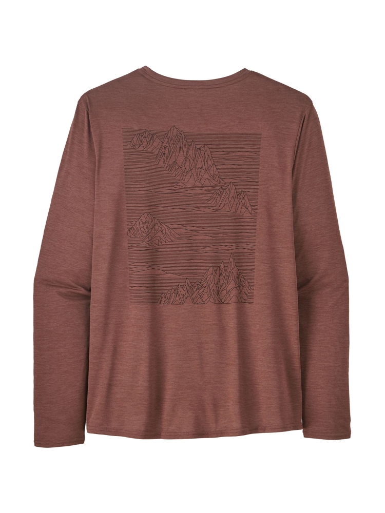 Patagonia Long Sleeve Cap Cool Daily Graphic Shirt Strataspire: Dulse Mauve X-Dye 45190-STDX shirts en tops online bestellen bij Kathmandu Outdoor & Travel