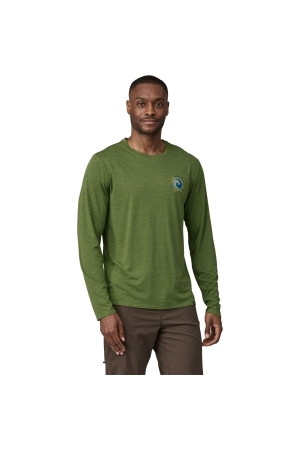 Patagonia  Long Sleeve Cap Cool Daily Graphic Shirt Unity Fitz: Terrain Green X-Dy