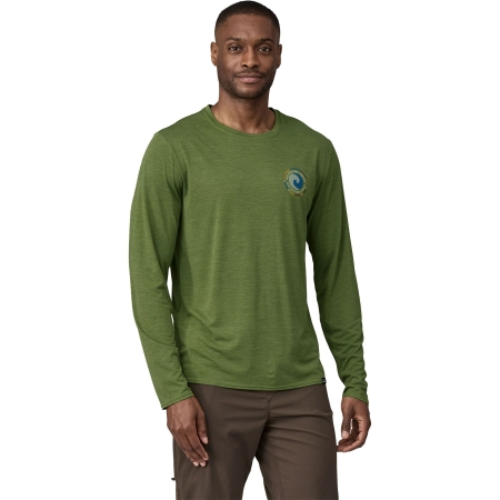 Patagonia  Long Sleeve Cap Cool Daily Graphic Shirt Unity Fitz: Terrain Green X-Dy