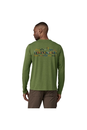 Patagonia Long Sleeve Cap Cool Daily Graphic Shirt Unity Fitz: Terrain Green X-Dy 45190-UTNX shirts en tops online bestellen bij Kathmandu Outdoor & Travel