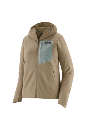 Patagonia R1 CrossStrata Hoody Women's Seabird Grey 85450-SBDY jassen online bestellen bij Kathmandu Outdoor & Travel