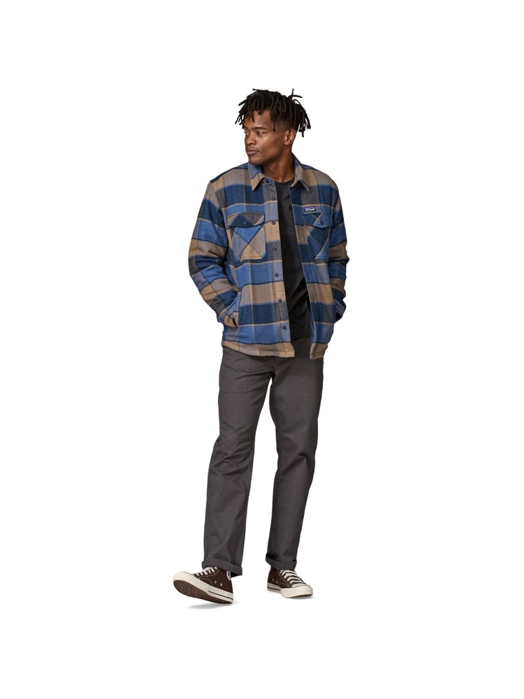 Patagonia LW Insulated Fjord Flannel Shirt William: Smolder Blue 20386-WMBL shirts en tops online bestellen bij Kathmandu Outdoor & Travel