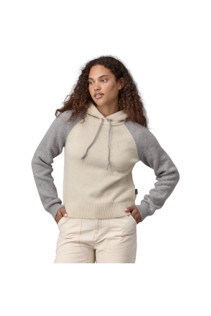 Patagonia Recycled Wool-Blend Hooded P/O Sweater Women's Dyno White 51095-DYWH fleeces en truien online bestellen bij Kathmandu Outdoor & Travel