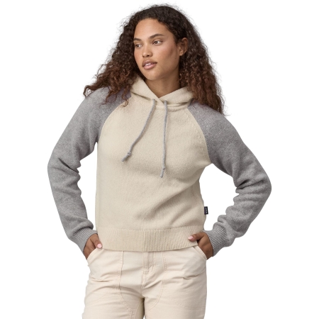 Patagonia  Recycled Wool-Blend Hooded P/O Sweater Women's Dyno White 