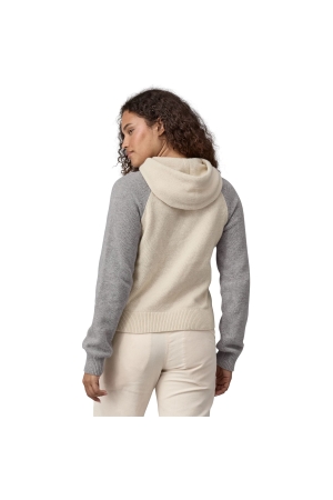 Patagonia Recycled Wool-Blend Hooded P/O Sweater Women's Dyno White 51095-DYWH fleeces en truien online bestellen bij Kathmandu Outdoor & Travel