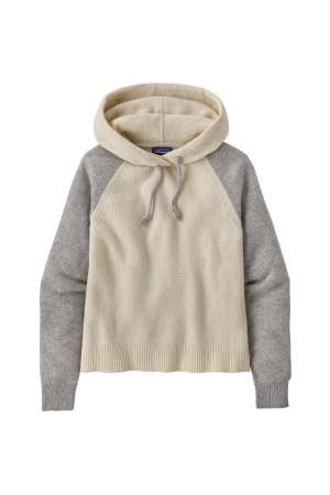 Patagonia Recycled Wool-Blend Hooded P/O Sweater Women's Dyno White 51095-DYWH fleeces en truien online bestellen bij Kathmandu Outdoor & Travel