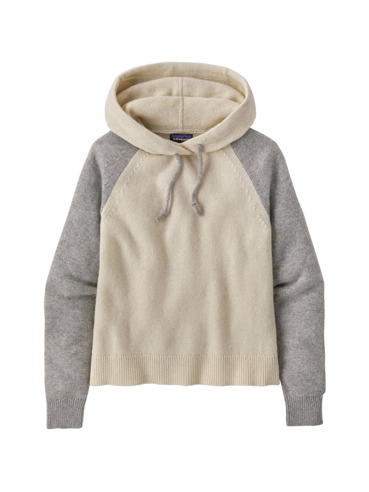 Patagonia Recycled Wool-Blend Hooded P/O Sweater Women's Dyno White 51095-DYWH fleeces en truien online bestellen bij Kathmandu Outdoor & Travel