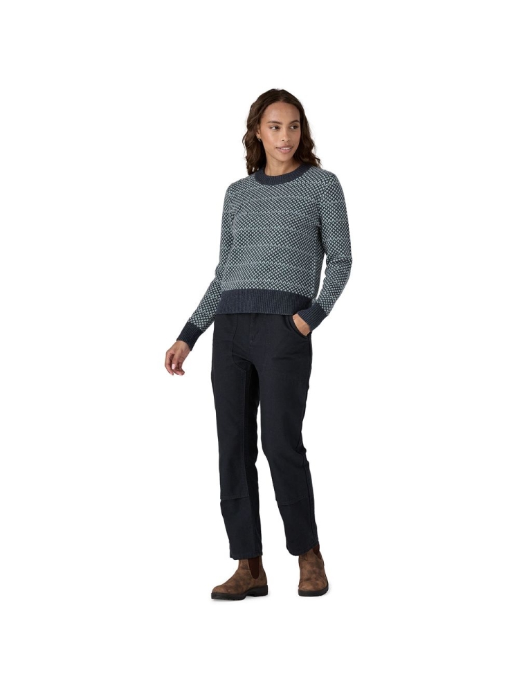 Patagonia Recycled Wool-Blend Crewneck Sweater Women's Snowdrift: Thermal Blue 51025-SDTL fleeces en truien online bestellen bij Kathmandu Outdoor & Travel