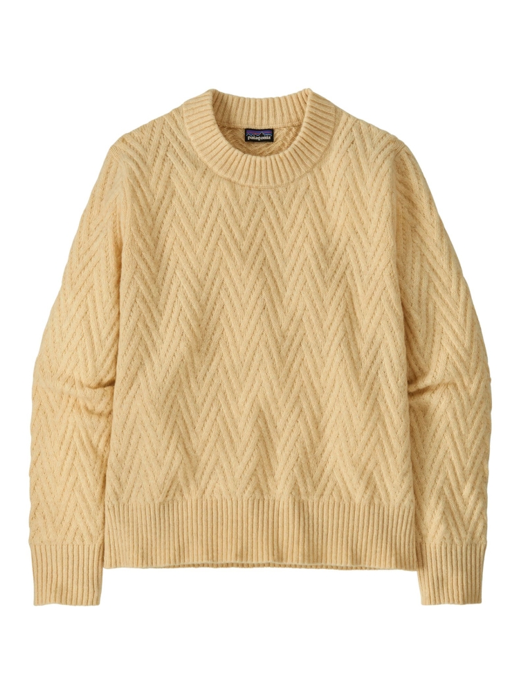 Patagonia Recycled Wool-Blend Crewneck Sweater Women's Chevron Cable: Natural 51025-CHNL fleeces en truien online bestellen bij Kathmandu Outdoor & Travel