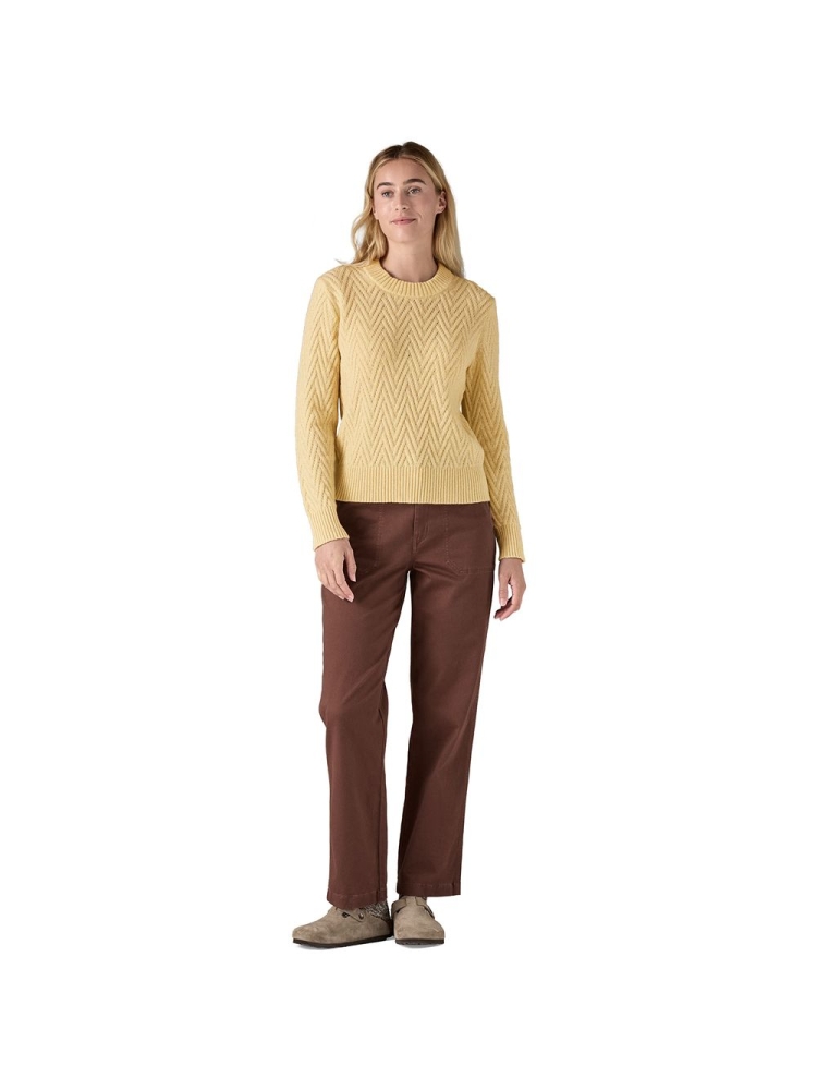 Patagonia Recycled Wool-Blend Crewneck Sweater Women's Chevron Cable: Natural 51025-CHNL fleeces en truien online bestellen bij Kathmandu Outdoor & Travel