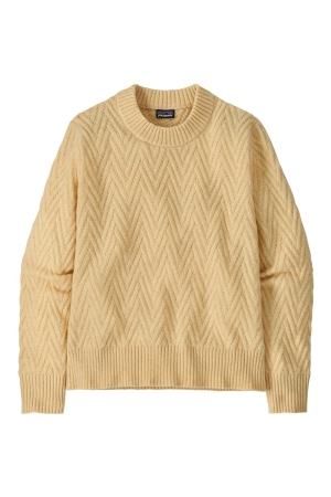 Patagonia Recycled Wool-Blend Crewneck Sweater Women's Chevron Cable: Natural 51025-CHNL fleeces en truien online bestellen bij Kathmandu Outdoor & Travel