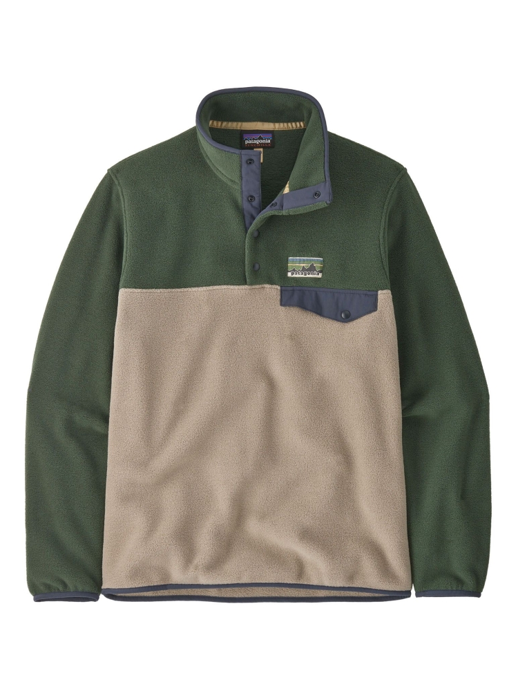 Patagonia LW Synch Snap-T P/O Seabird Grey 25551-SBDY fleeces en truien online bestellen bij Kathmandu Outdoor & Travel