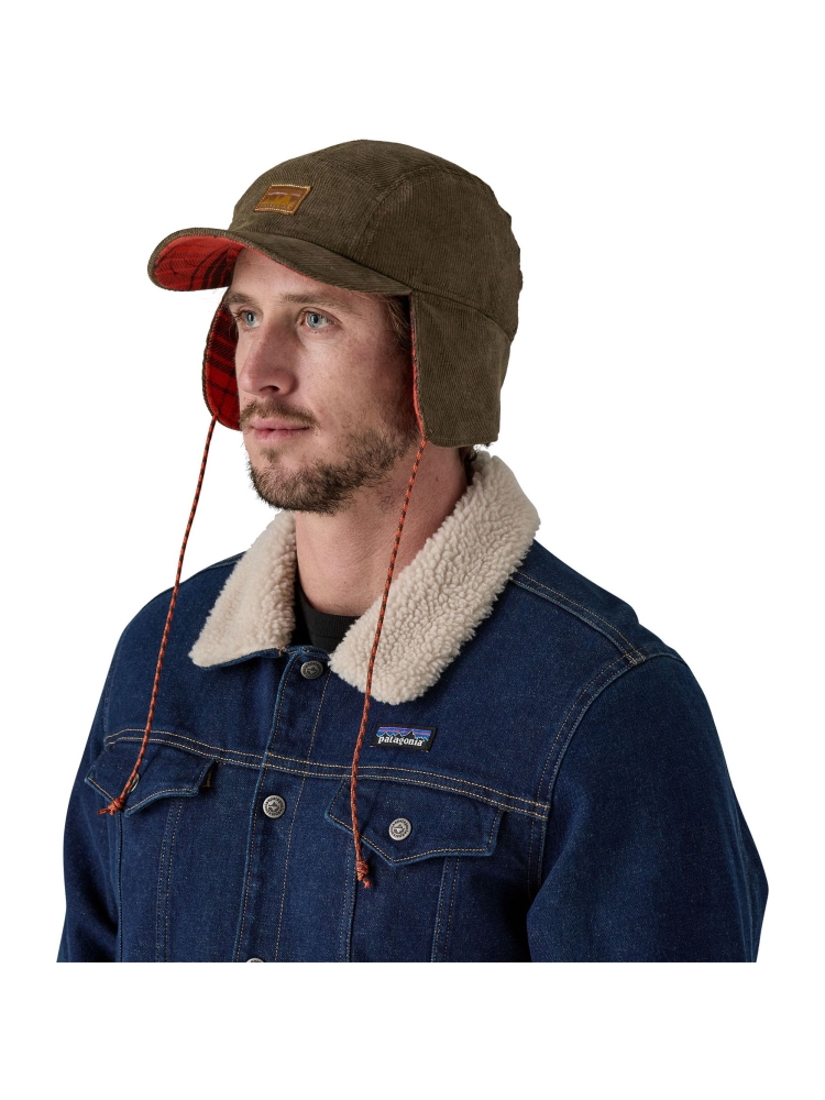 Patagonia Range Earflap Cap Dark Walnut 33530-DWA kleding accessoires online bestellen bij Kathmandu Outdoor & Travel