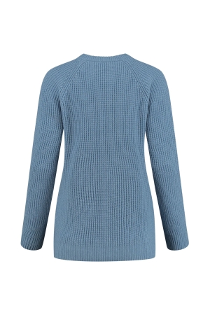 Blue Loop Originals Crewe Sweater Women's Light Blue Melange W-SW004-21-B233 fleeces en truien online bestellen bij Kathmandu Outdoor & Travel