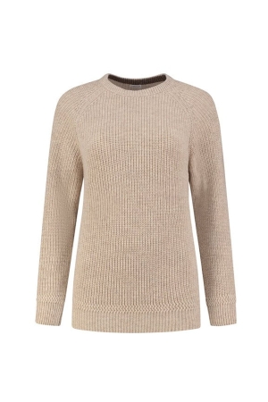 Blue Loop Originals  Crewe Sweater Women's Light Beige