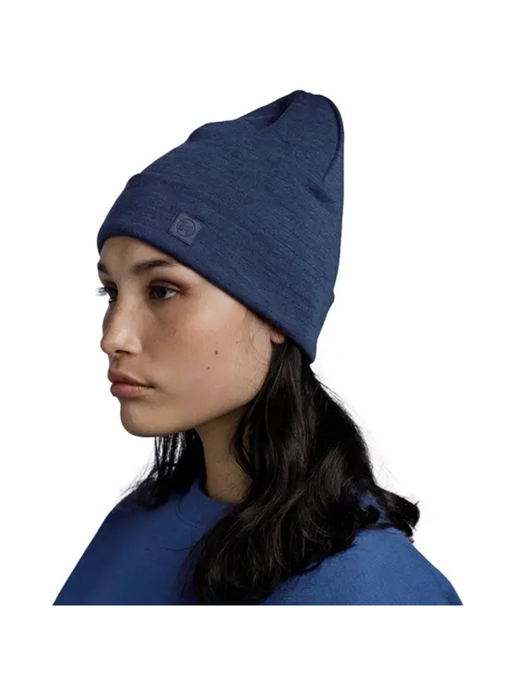 Buff BUFF© Merino Heavyweight Beanie Solid Night Blue 111170779-Solid Nigh kleding accessoires online bestellen bij Kathmandu Outdoor & Travel