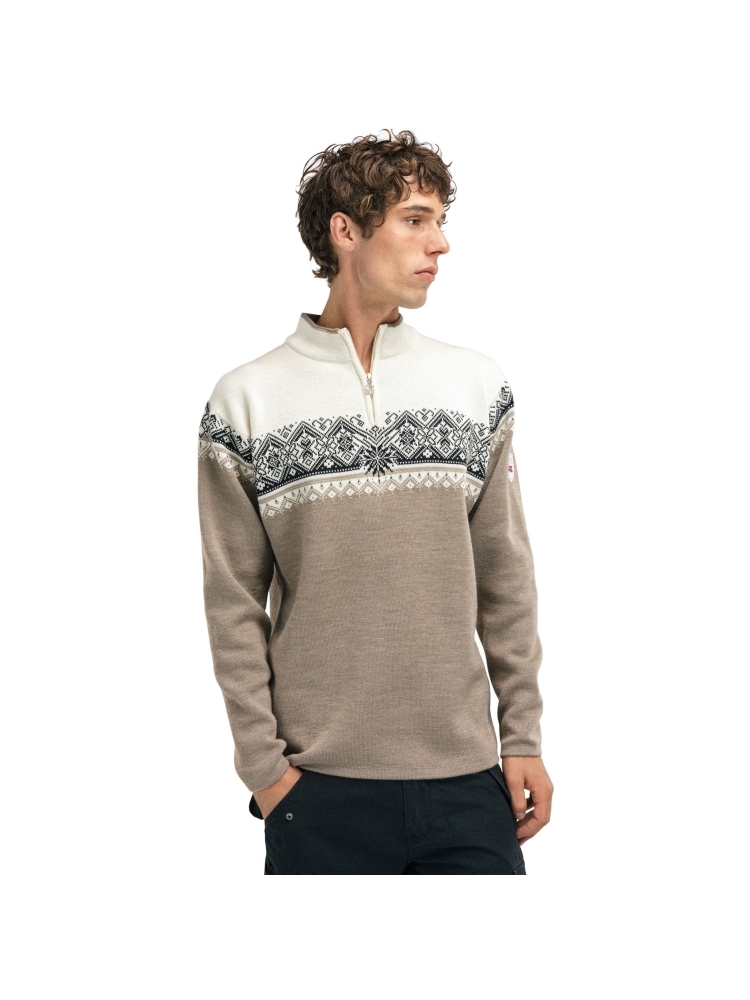 Dale Moritz Masc Sweater Mountainstone Sand 91391-P00 fleeces en truien online bestellen bij Kathmandu Outdoor & Travel