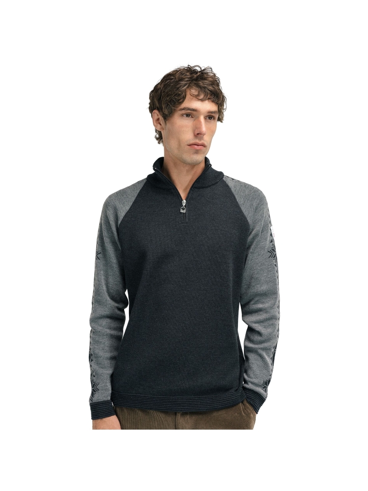 Dale Geilo Masc Sweater Darkcharcoal smoke 95041-E fleeces en truien online bestellen bij Kathmandu Outdoor & Travel