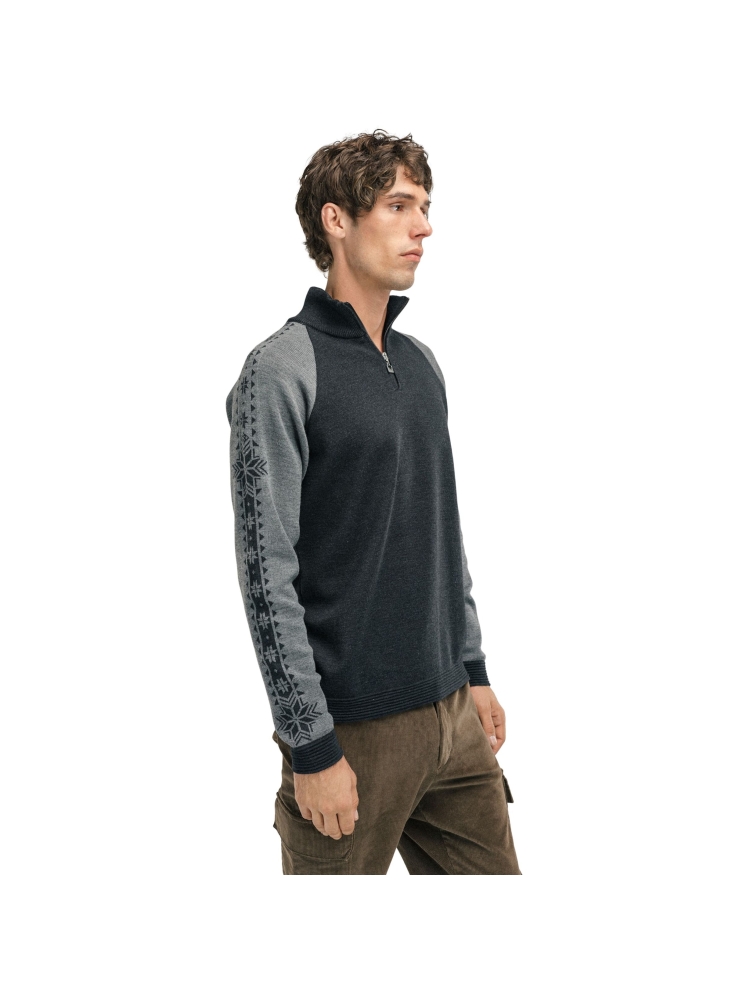 Dale Geilo Masc Sweater Darkcharcoal smoke 95041-E fleeces en truien online bestellen bij Kathmandu Outdoor & Travel