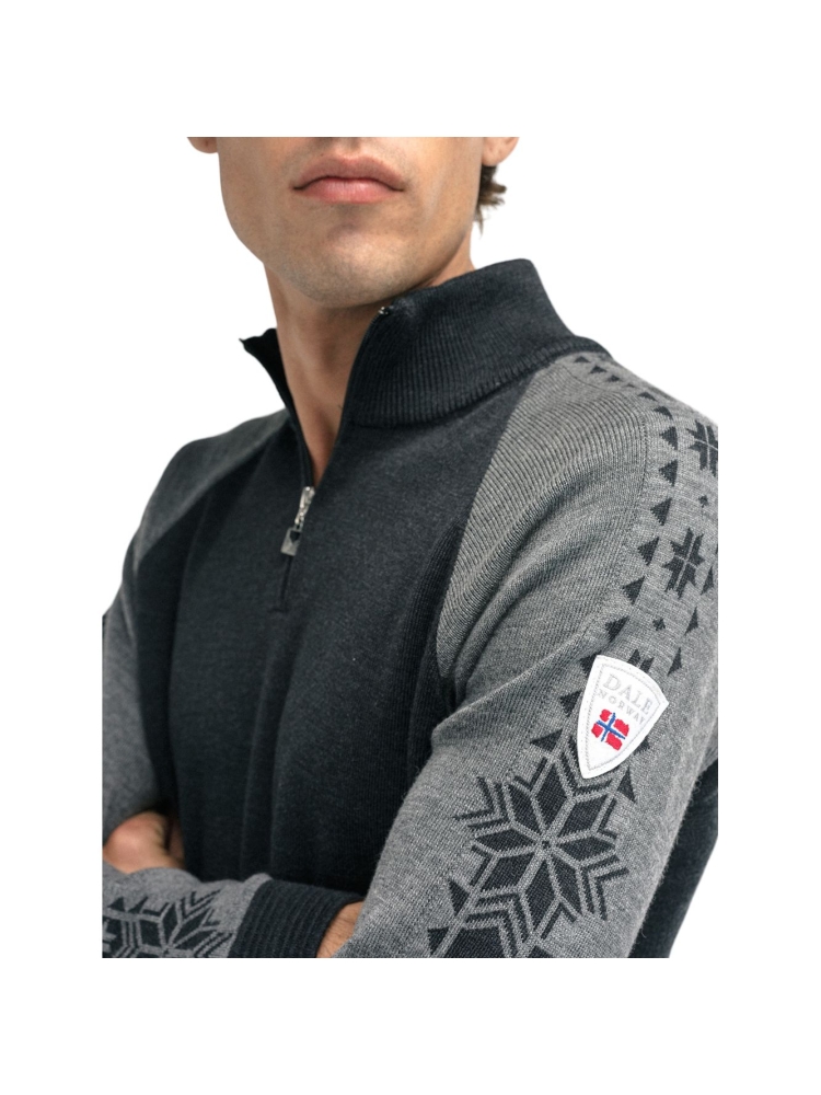 Dale Geilo Masc Sweater Darkcharcoal smoke 95041-E fleeces en truien online bestellen bij Kathmandu Outdoor & Travel