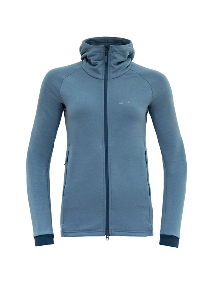 Devold Nibba Merino Jkt Hood Women's Moon GO 264 470 C-313A fleeces en truien online bestellen bij Kathmandu Outdoor & Travel