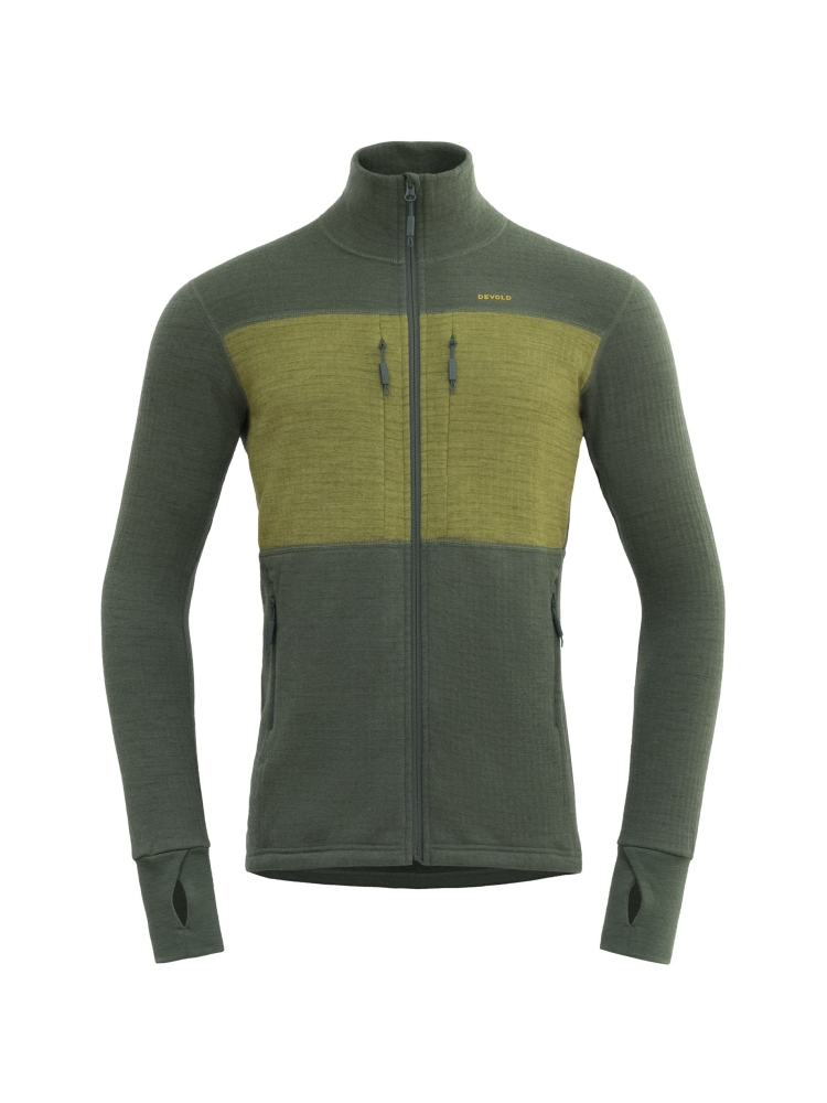 Devold Egga Grid Merino Jkt Forest/Green GO 206 450 A-421B fleeces en truien online bestellen bij Kathmandu Outdoor & Travel