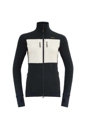 Devold Egga Grid Merino Jkt Women's Ink/Offwhite GO 206 470 A-284C fleeces en truien online bestellen bij Kathmandu Outdoor & Travel