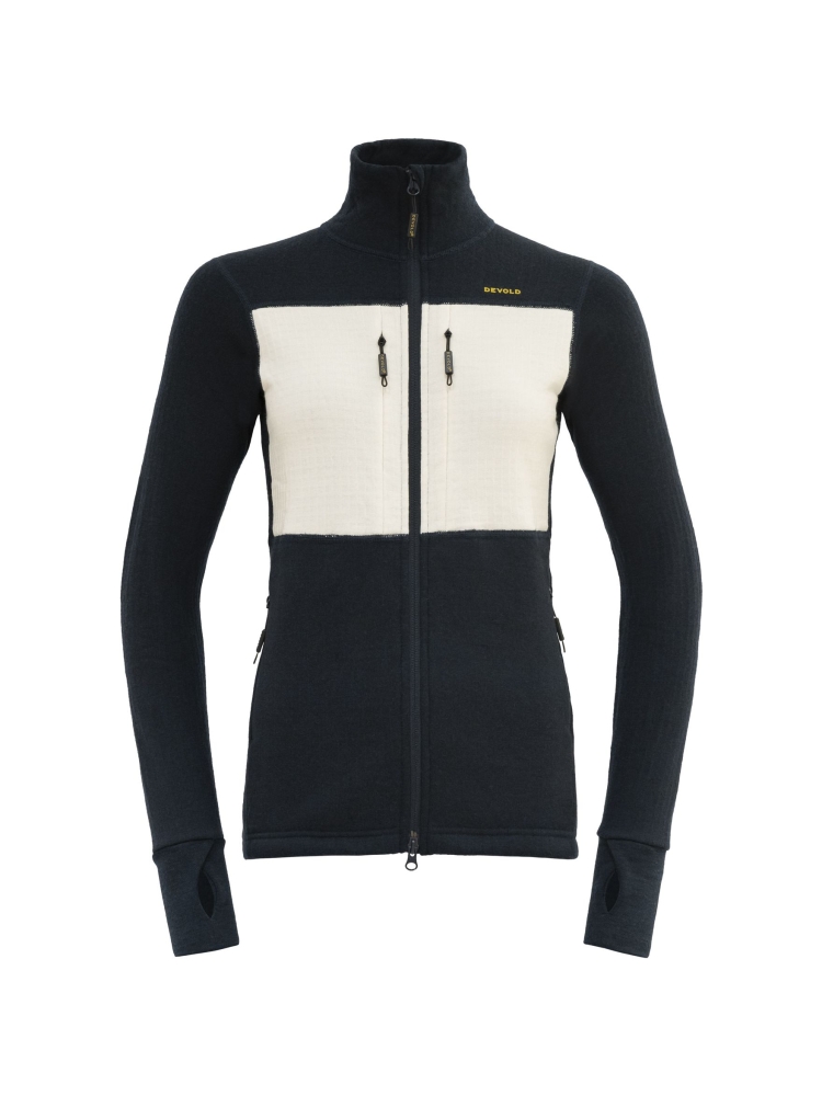 Devold Egga Grid Merino Jkt Women's Ink/Offwhite GO 206 470 A-284C fleeces en truien online bestellen bij Kathmandu Outdoor & Travel