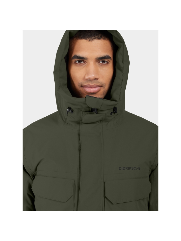 Didriksons Drew Usx Parka 8 Deep Green 505778-300 jassen online bestellen bij Kathmandu Outdoor & Travel