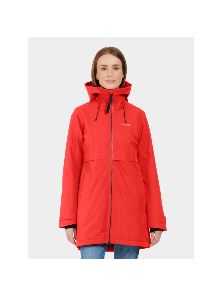 Didriksons Helle Parka 5 Women's Pomme Red 504301-463 jassen online bestellen bij Kathmandu Outdoor & Travel