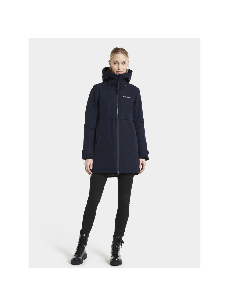 Didriksons Helle Parka 5 Women's Dark Night Blue 504301-999 jassen online bestellen bij Kathmandu Outdoor & Travel