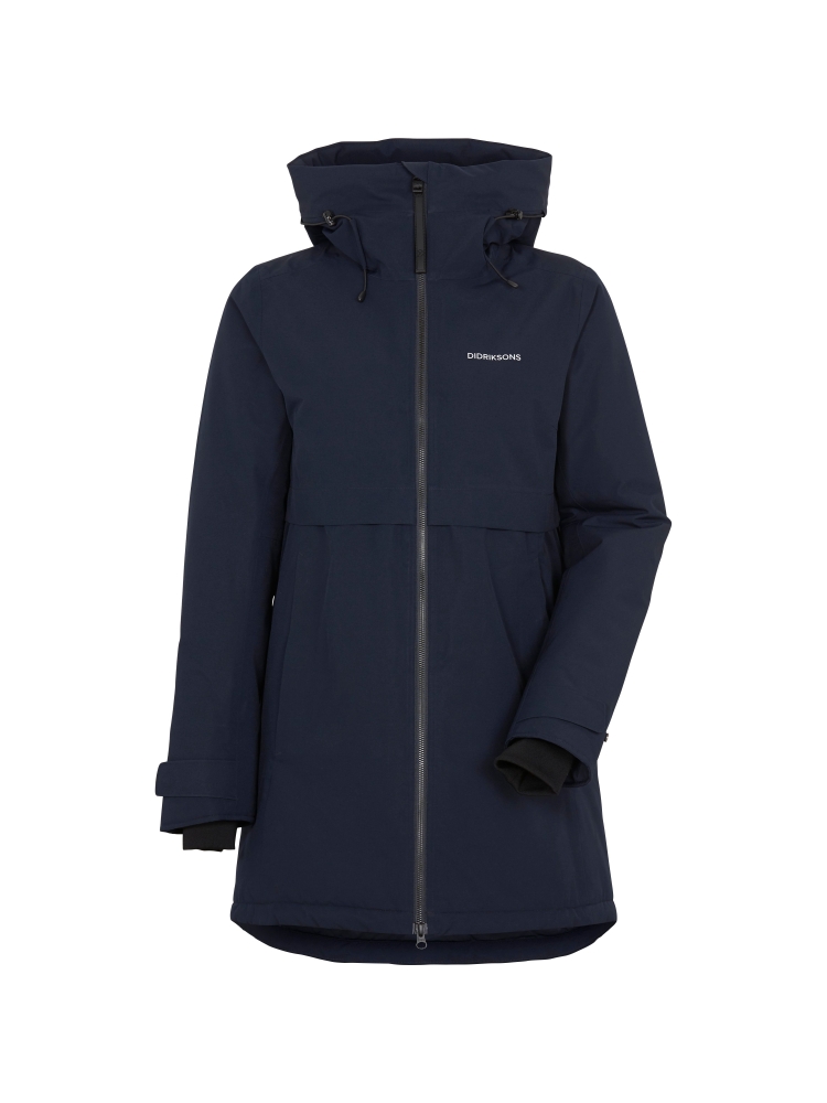 Didriksons Helle Parka 5 Women's Dark Night Blue 504301-999 jassen online bestellen bij Kathmandu Outdoor & Travel