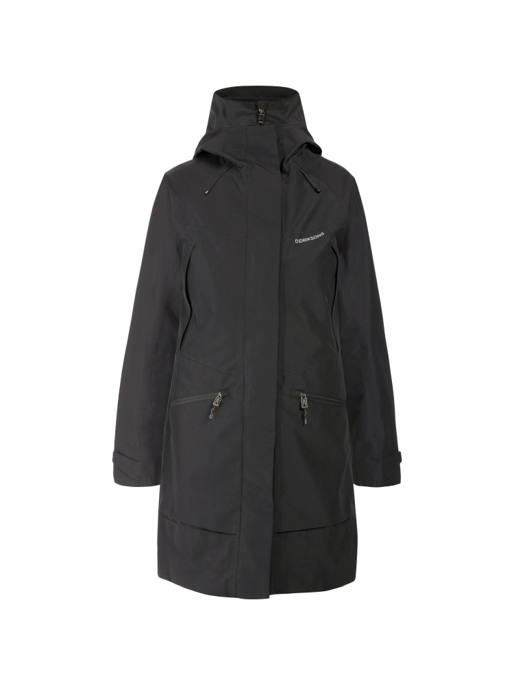 Didriksons Ilma Parka 8 Women's Black 505776-060 jassen online bestellen bij Kathmandu Outdoor & Travel